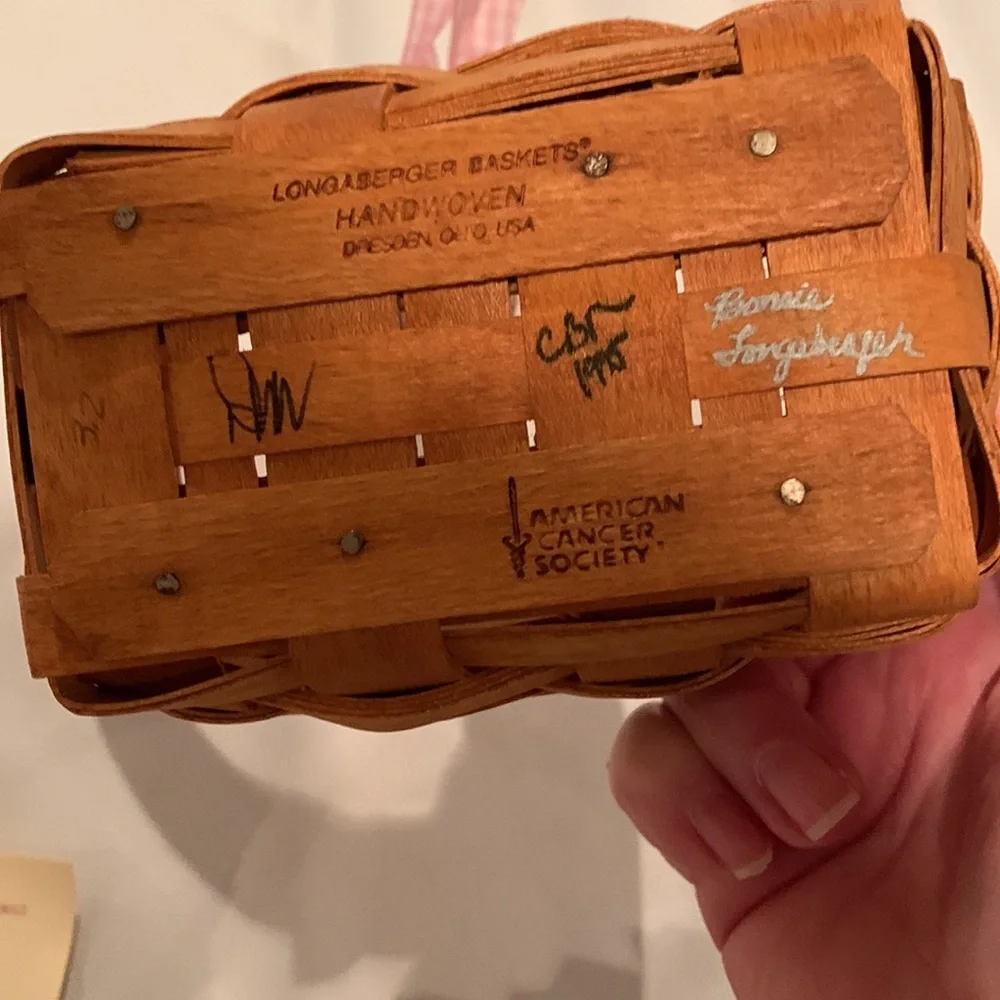 Longaberger 1995 Horizon Of Hope Cancer Basket. First In The Series. RARE